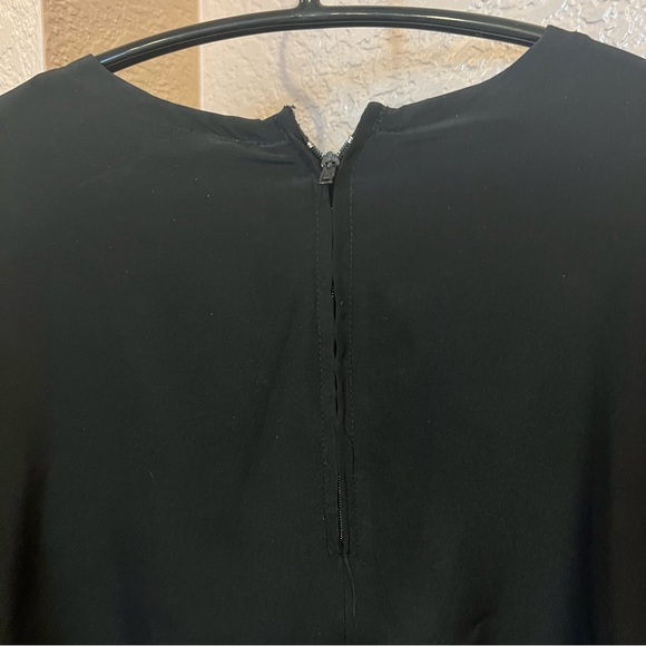 ALEX SPORT MILAN NEW YORK Silk Long Sleeved Blouse Womens 12 Black Elega… - Picture 4 of 10
